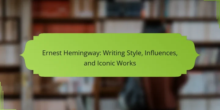 Ernest Hemingway: Writing Style, Influences, and Iconic Works