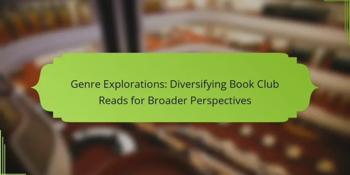 Genre Explorations: Diversifying Book Club Reads for Broader Perspectives