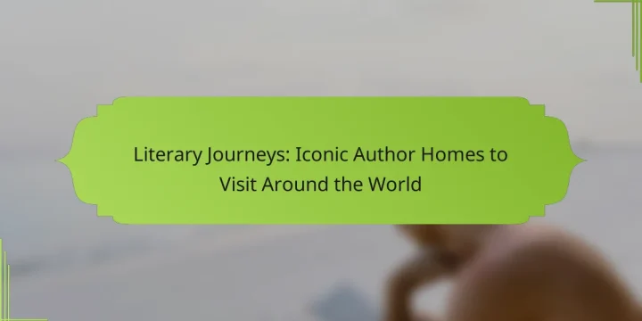 Literary Journeys: Iconic Author Homes to Visit Around the World