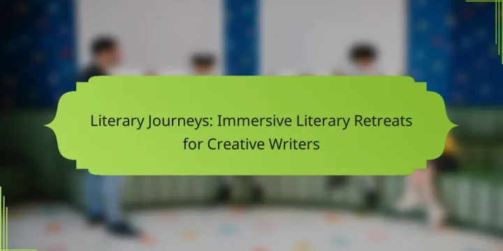 Literary Journeys: Immersive Literary Retreats for Creative Writers