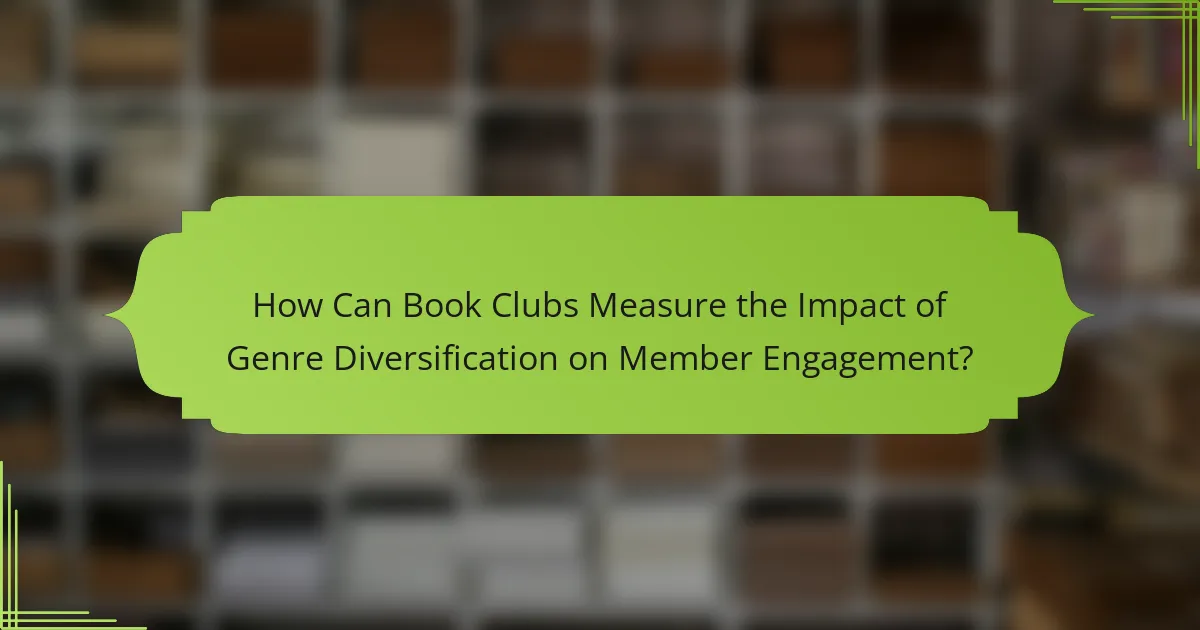 How Can Book Clubs Measure the Impact of Genre Diversification on Member Engagement?